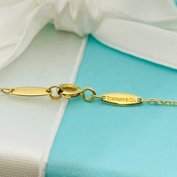 Tiffany & Co .14 ct Elsa Peretti Diamond by the Yard Necklace 18K 16” MSRP $1600 - Picture 8 of 10